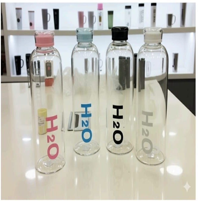 زجاجة مياه زجاج 750 ملي متعددة الألوان - Image 2